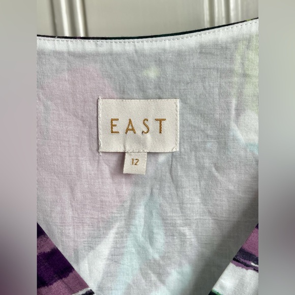 East Cotton Dress UK 12 Midi /Lined/Summer/Holiday/Floral/Classic/Elegant/Boho - Picture 2 of 13